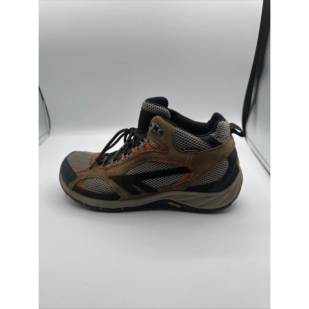 HI TEC Mens Hurricane Mid Waterproof Black And Brown U.S. Mens Size 10